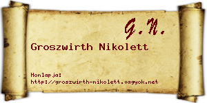 Groszwirth Nikolett névjegykártya